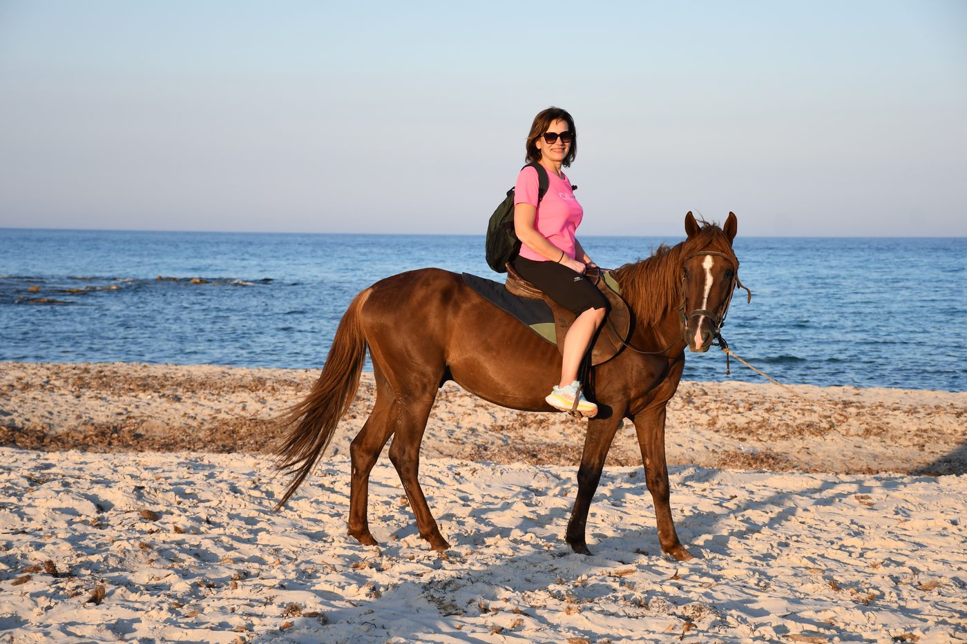 Riding along the shore · El Mansoura