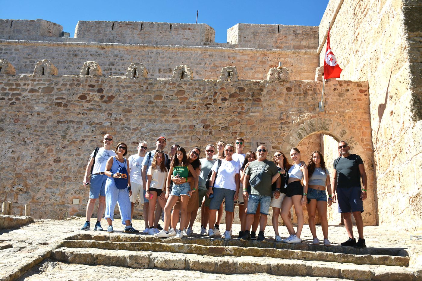 The group at the fortress · Kelibia Fort