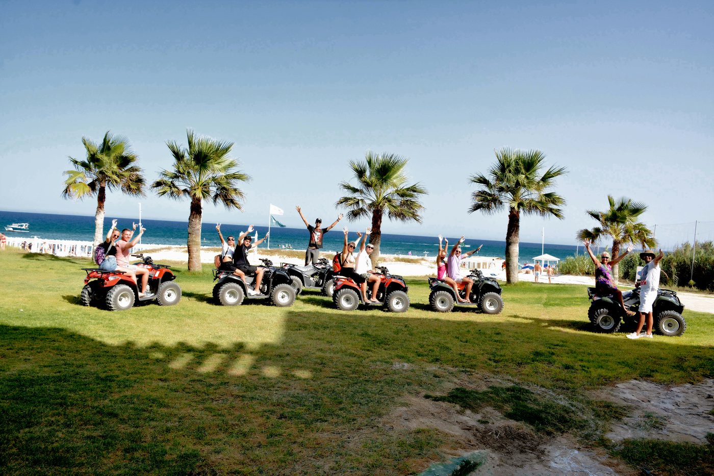 Quads under the palms · Kelibia coast